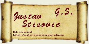 Gustav Stišović vizit kartica
